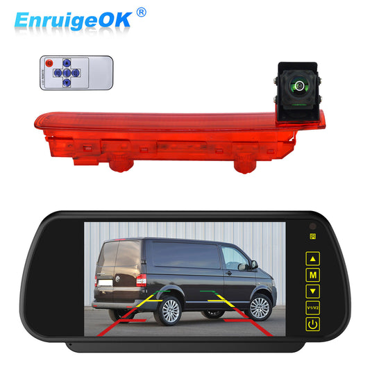 7" Monitor & Brake Light Barn Door Reverse Camera For VW T5/ T6 Transporter0