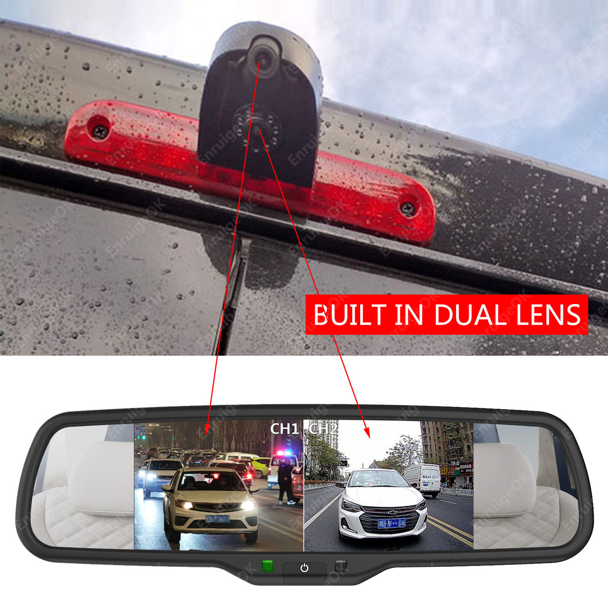 For Peugeot Boxer Fiat Ducato Brake Light Reversing Camera + 6.86" Split Screen7