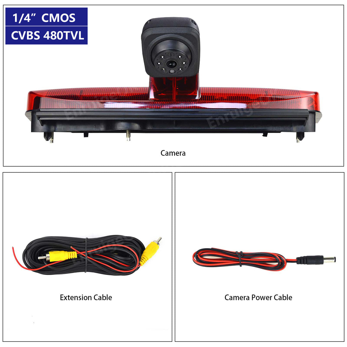 Third Brake Light Backup Rear View Camera for Ford Transit Connect (2014–2023)