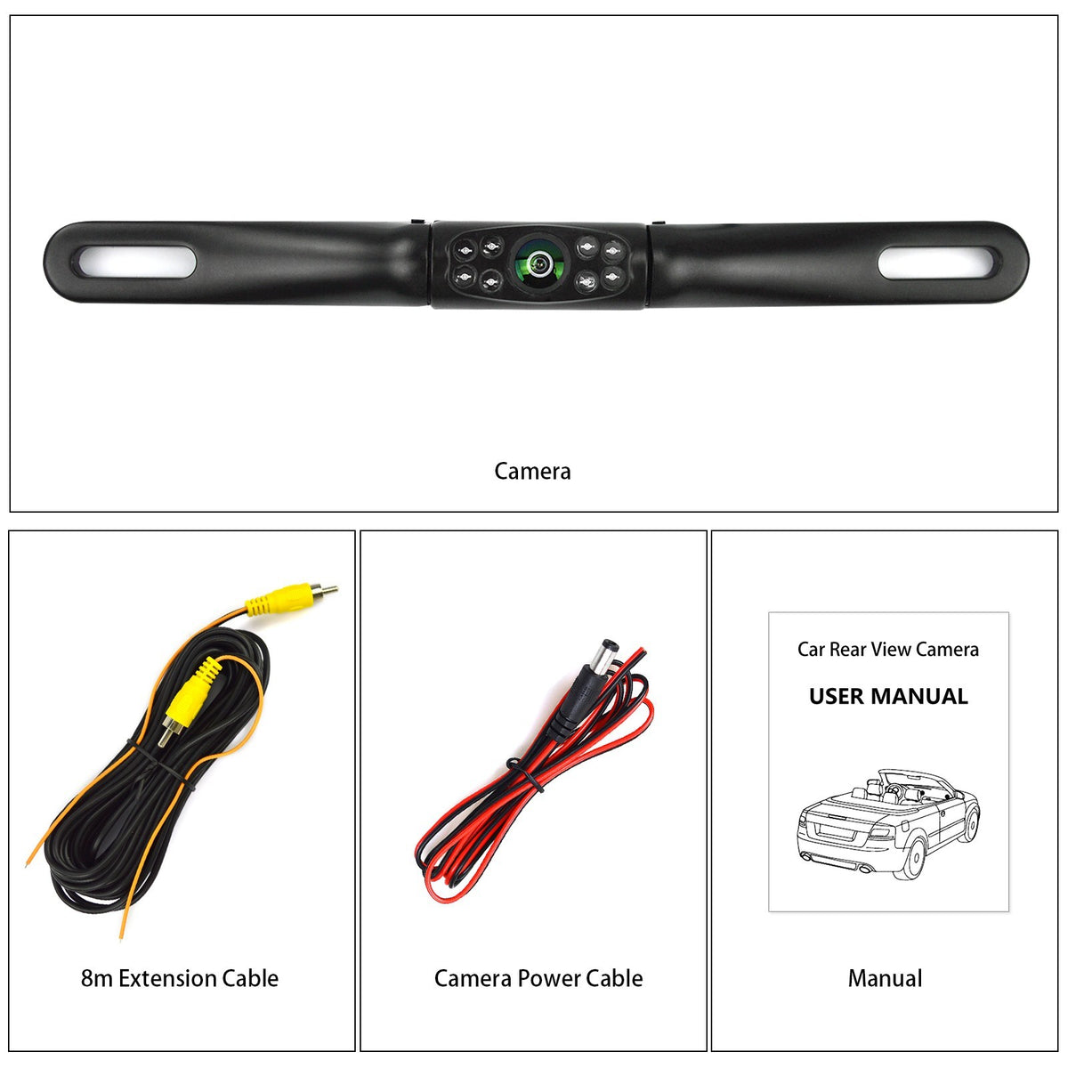 Parking Camera Wide 170° Waterproof Night Vision Car Rear View Reverse Backup12