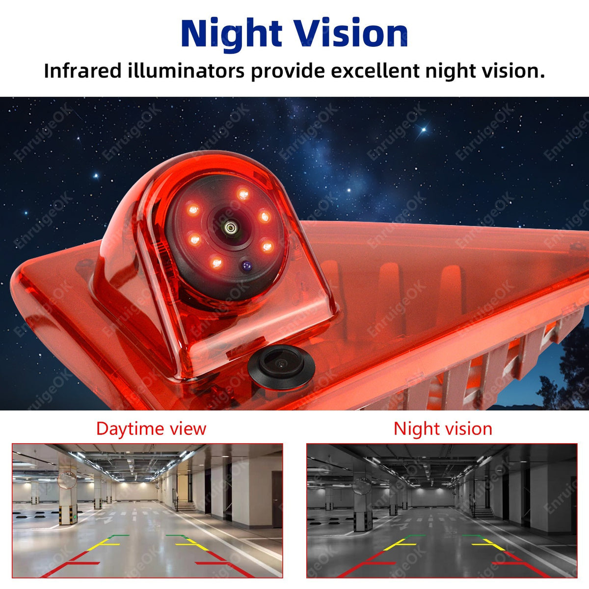 Reverse Camera For Renault Master MK3 Vauxhall Movano Brake Light Rear & Monitor8