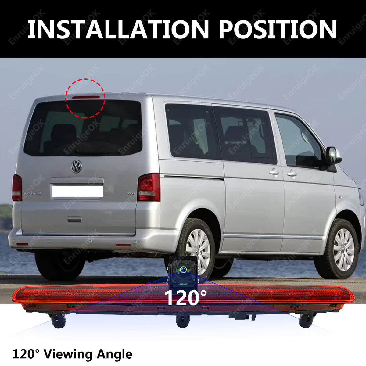 VW T5 Brake Light Reversing Reverse Camera for Lift-Up Door Transporter Van4