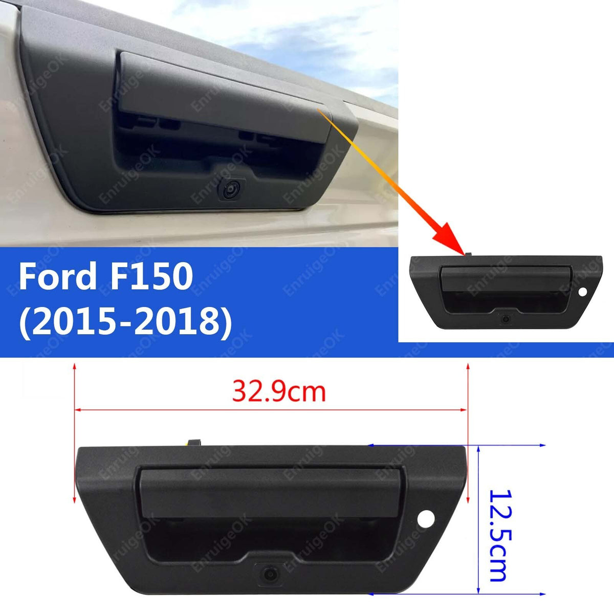 Tailgate Handle with Rear View Backup Camera Kit For Ford F150 (2015-2018)