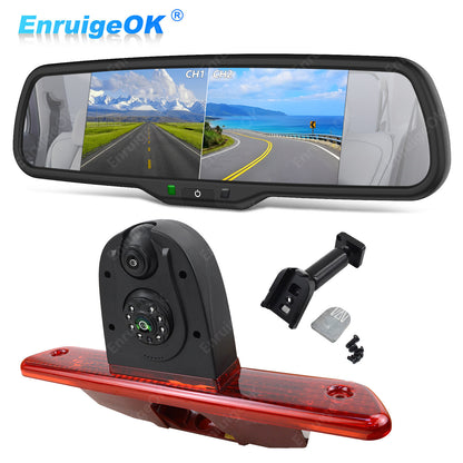 Citroen Dispatch 2007-2016 Dual Brake Light Reverse Camera + 6.86'' Split Screen0