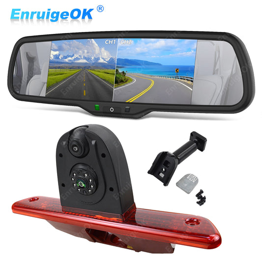 Citroen Dispatch 2007-2016 Dual Brake Light Reverse Camera + 6.86'' Split Screen0