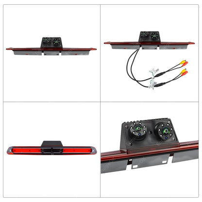 For Mercedes Sprinter VW Crafter Dual Rear View Brake Light Reversing Camera Kit8