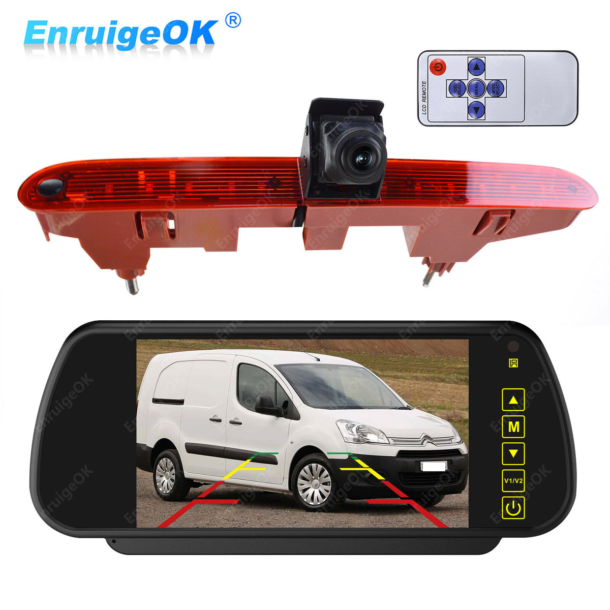 7" Monitor & Brake Light Reversing Camera for Citroen Berlingo/ Peugeot Partner0