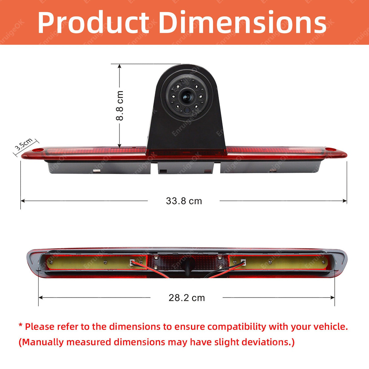 For Mercedes Sprinter VW Crafter Rear Brake Light Camera & 6.86" Split Screen3