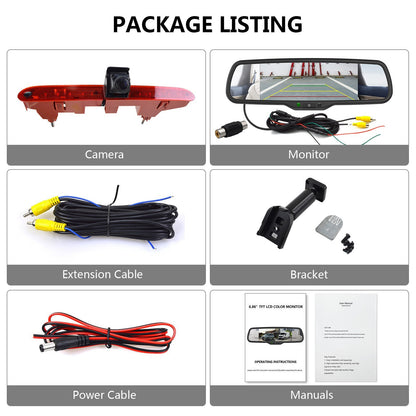 Reverse Camera For Citroen Berlingo Peugeot Partner Mk2 Mk3 + 6.86" Monitor2