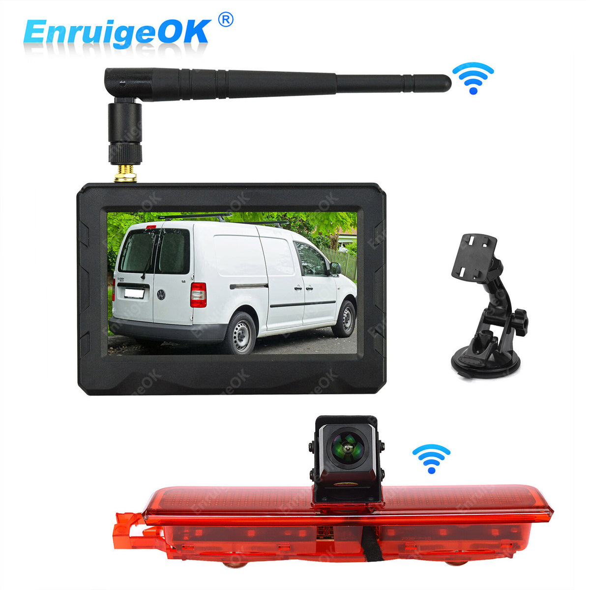 Wireless Rear Brake Light Reversing Camera Kit for VW Caddy MK3 2003-20160
