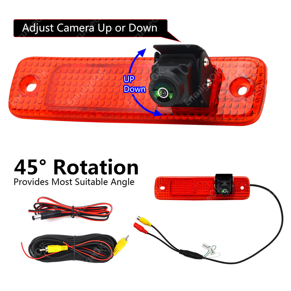 Rear Brake Light Reversing Camera for Ford Transit Van 2006-2013 &9" Monitor Kit5