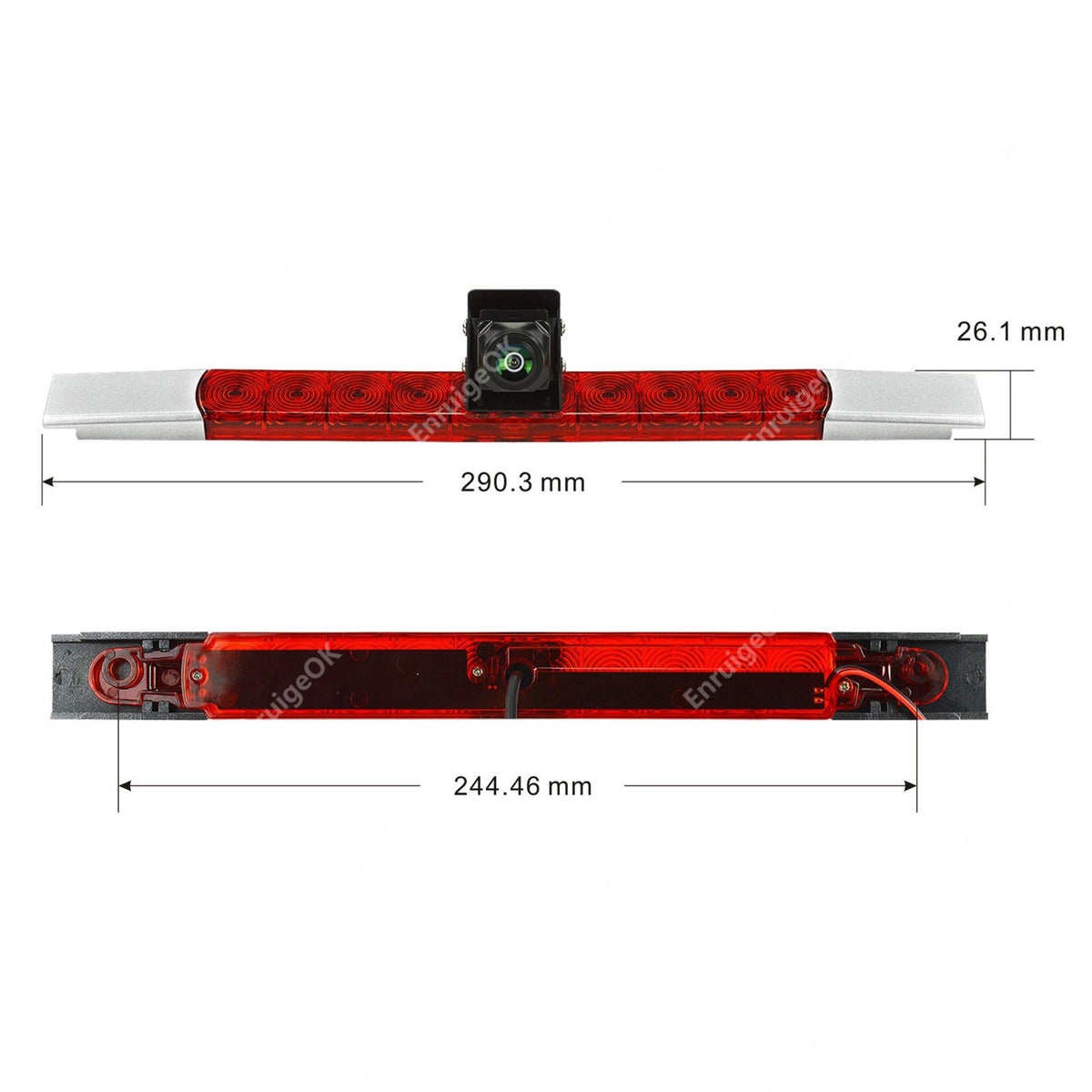 High Mount Brake Light Reversing Camera &6.86" Split-Screen DVR Monitor for Vans2