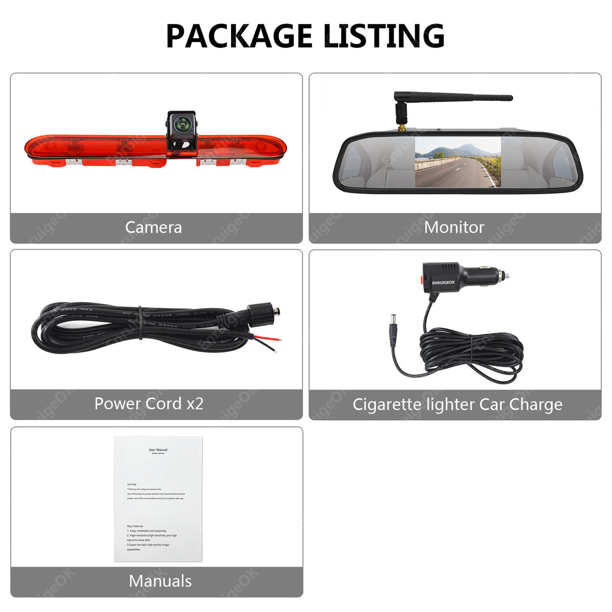 Wireless Reversing Camera Kit for Citroen Dispatch Peugeot Expert Toyota Proace12