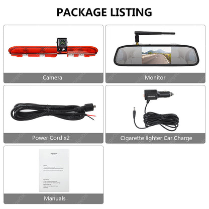 Wireless Reversing Camera Kit for Citroen Dispatch Peugeot Expert Toyota Proace12