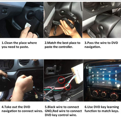 Car Steering Wheel Button Remote Controller For Stereo Radio GPS DVD Universal1