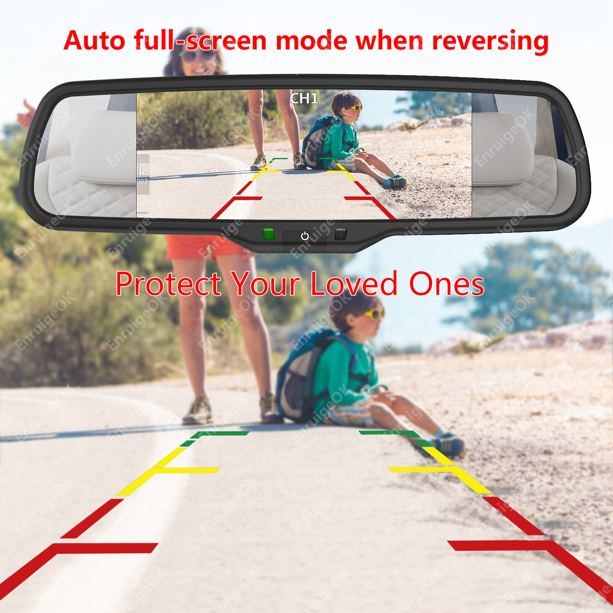 Dual Twin Rear View Reversing Camera for Motorhome Van & 6.86" Split Screen10