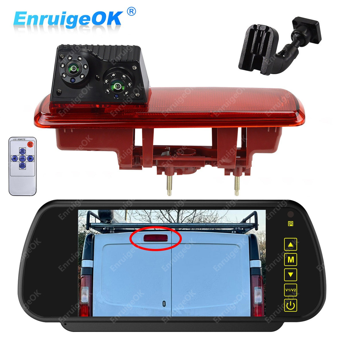 Dual Rear Brake Light Reversing Camera Kit for Vauxhall Vivaro Renault Trafic0