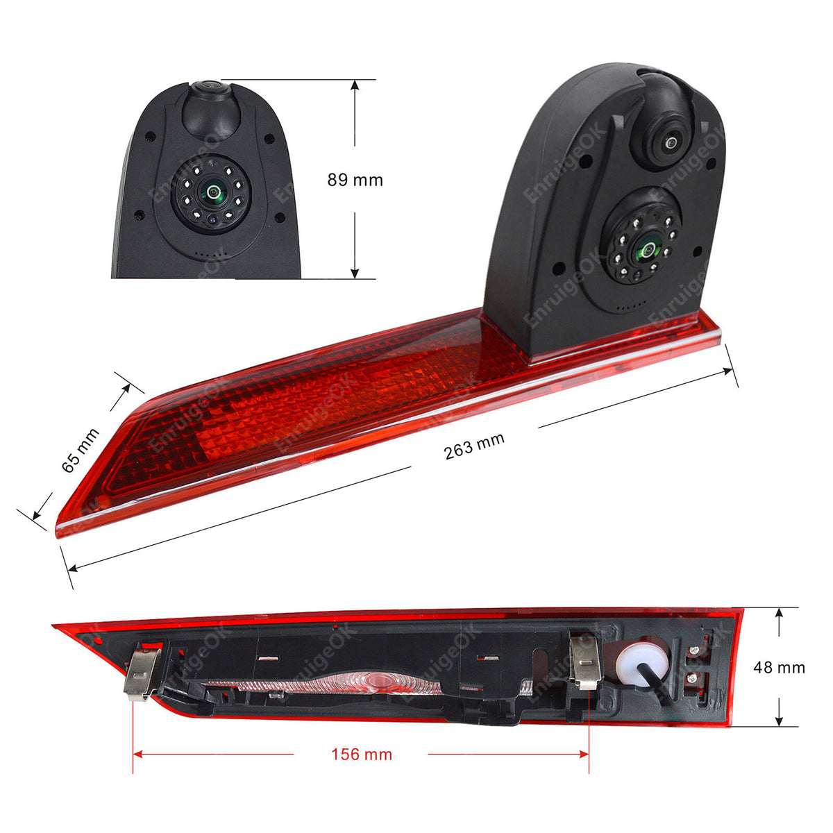 Rear Brake Light Reversing Camera For Ford Transit Custom  2012-2015 &7" Monitor3