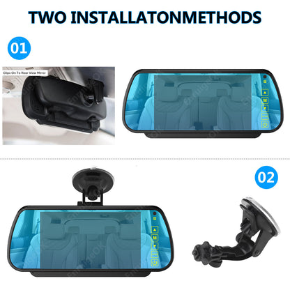 7" Car Rear View Mirror Monitor with Clip & Suction For Rear Reversing Cameras4