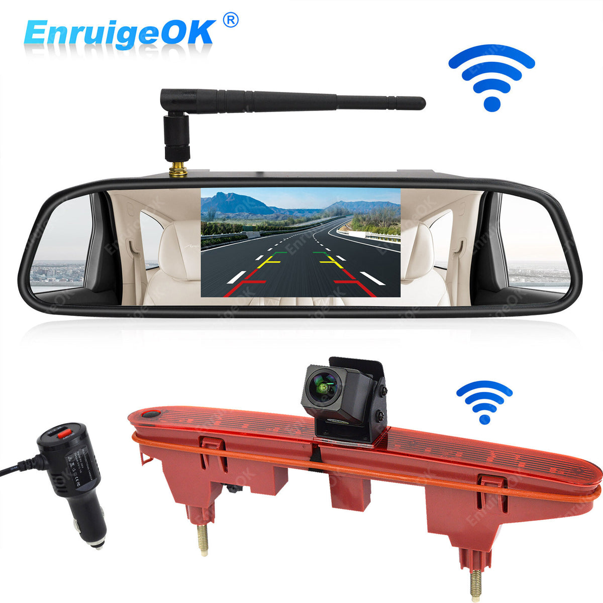 Wireless Rear Reverse Camera Kit For Citroen Berlingo Peugeot Partner Mk2 Mk30