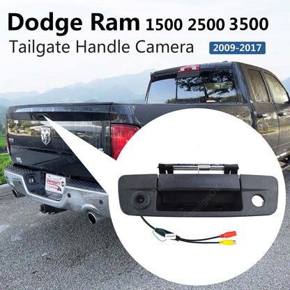 Tailgate Handle Backup Camera For 2009-2017 Dodge Ram 1500 2500 3500&Monitor Kit2