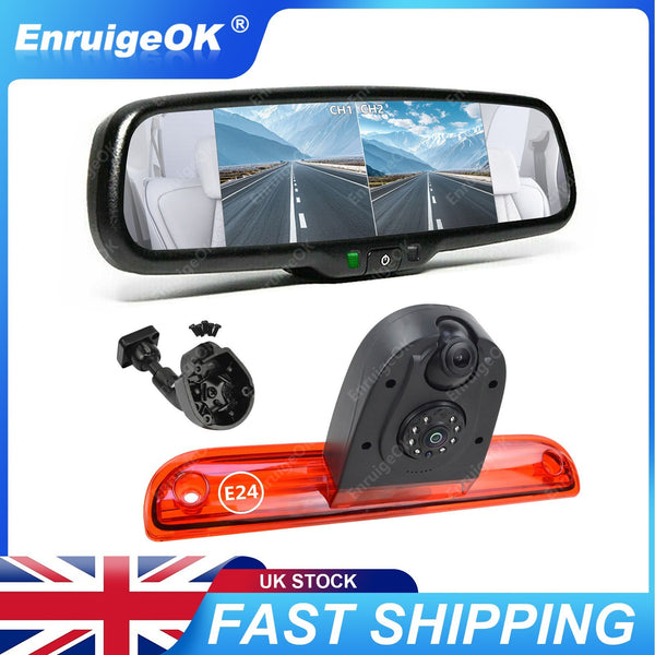 For Peugeot Boxer Fiat Ducato Brake Light Reversing Camera + 6.86" Split Screen0