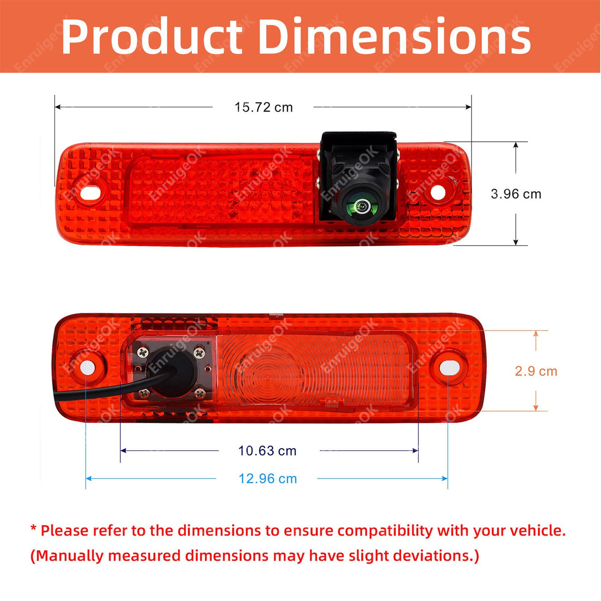 6.86" Monitor & Rear Brake Light Reverse Camera for Ford Transit [MK7] 2006-20133