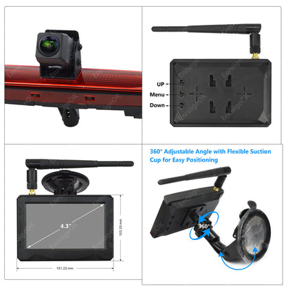 Wireless Reverse Camera Kit For VW Transporter T5 T5.1 Tailgate Single Door Only10