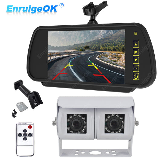 7" Monitor & Dual Rear View Reversing Camera for Motorhome RV Truck Bus Caravan0