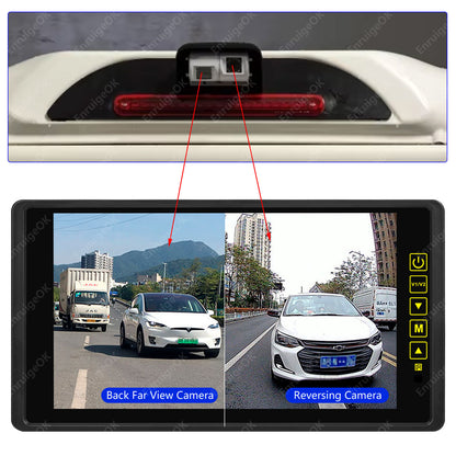 9" Split Screen DVR Monitor & AHD Dual Commercial Rear View Reversing Camera Kit2