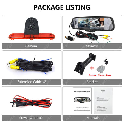 Citroen Relay Fiat Ducato Brake Light Reversing Camera + 6.86" Dual Split Screen2