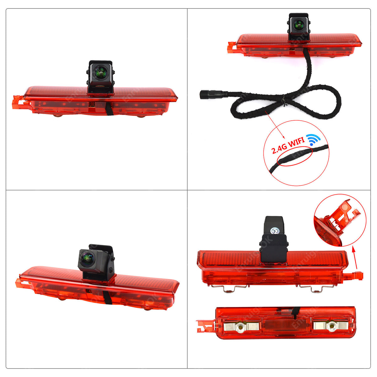 For VW Caddy MK3 2003-2016 Wireless Rear Brake Light Reversing Camera Kit8