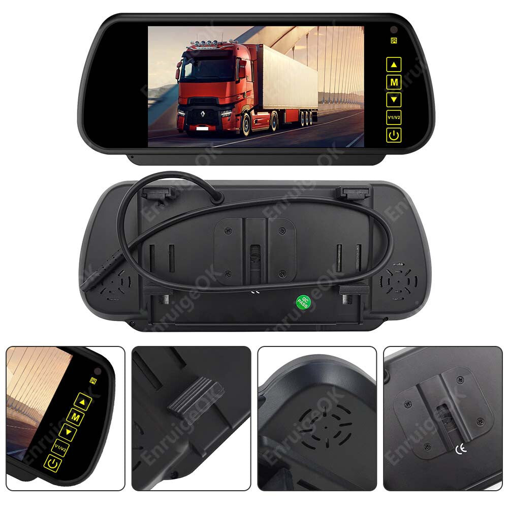 7" Mirror Monitor & Brake Light Reverse Camera Kit for VW Caddy (2020-2024)15