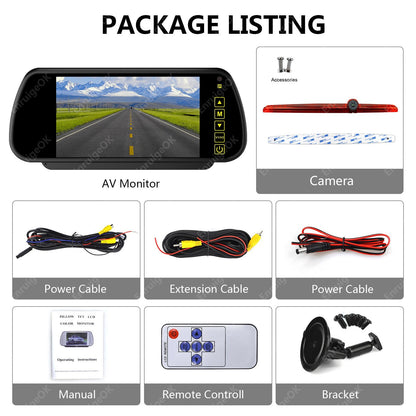 Universal Rear Brake Light Reversing Camera for  Coachmen Motorhome &7" Monitor18