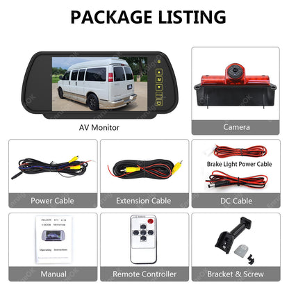 Chevy Expres/GMC Savana Explorer Van 2003-2018 Backup Camera + 7" Monitor Kit22