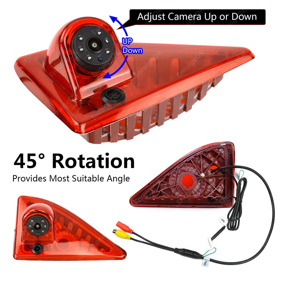 Reverse Camera For Renault Master MK3 Vauxhall Movano Brake Light Rear & Monitor5