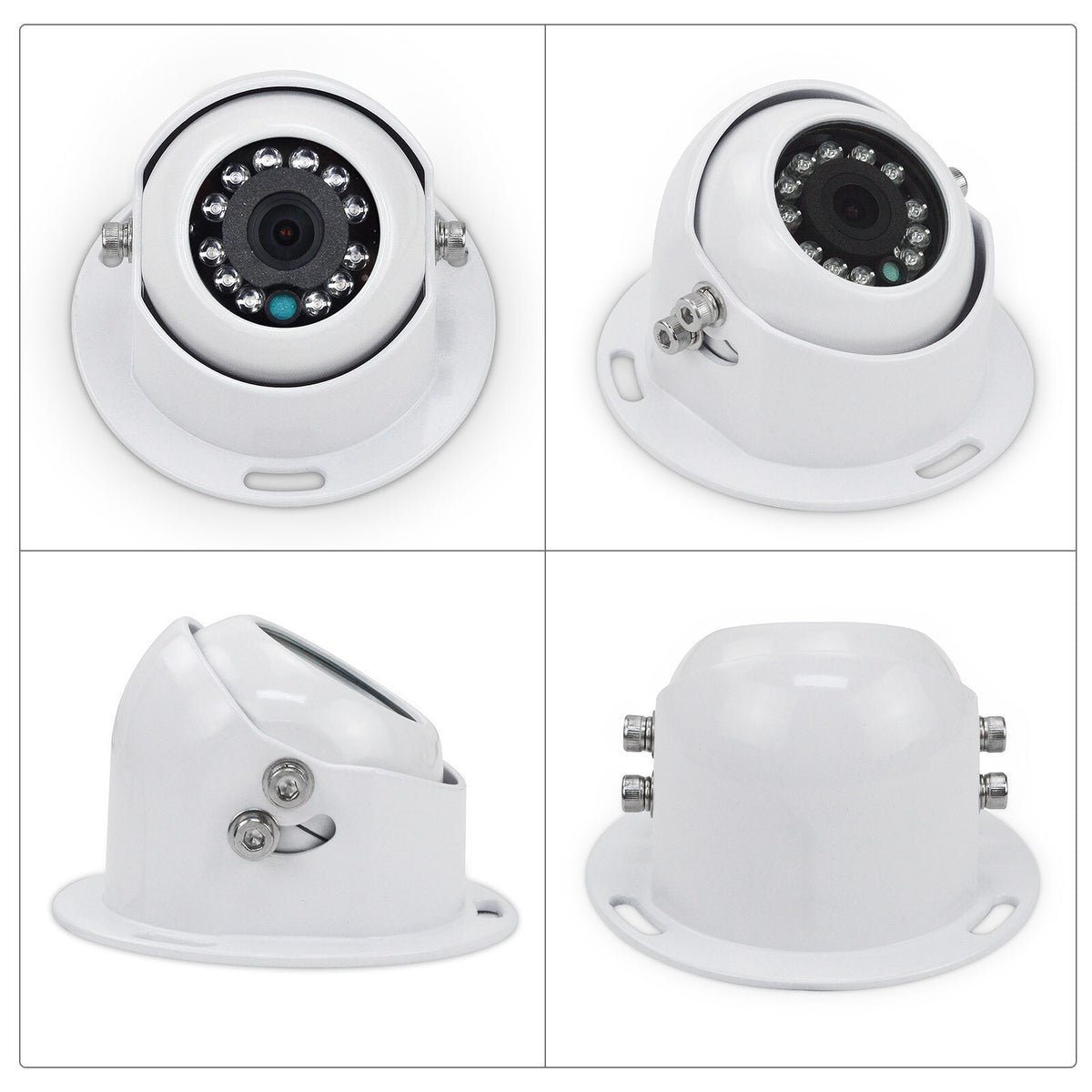 White 4 PIN Heavy Duty Caravan IR Colour Reversing Rear view Camera 9V-36V Bus6