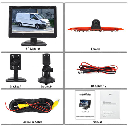 Brake Light Rear View Camera for Mercedes-Benz V-Class V260 V260L & 5" Monitor17