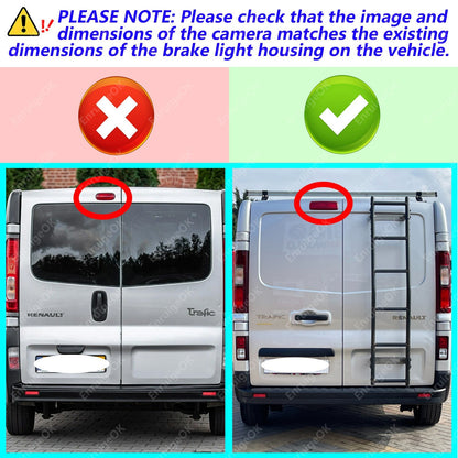 Mirror Monitor & Brake Light Reversing Camera For Vauxhall Vivaro Fiat Talento2