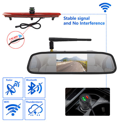 For VW Transporter T5 T5.1 Wireless Reverse Camera Kit Tailgate Single Door Only5