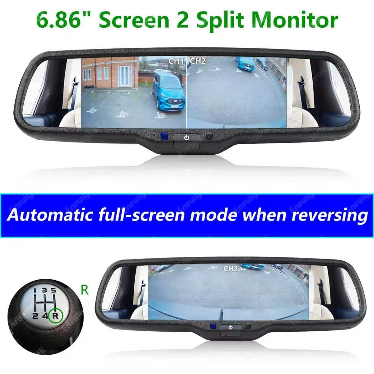 Citroen Relay Fiat Ducato Brake Light Reversing Camera + 6.86" Dual Split Screen8