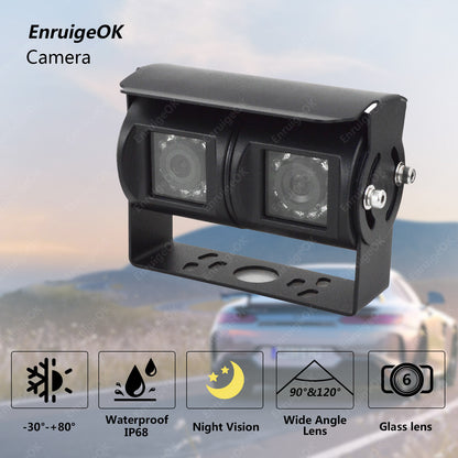 Dual Twin Reversing Camera with Rear View & Night Vision for Motorhome Van1