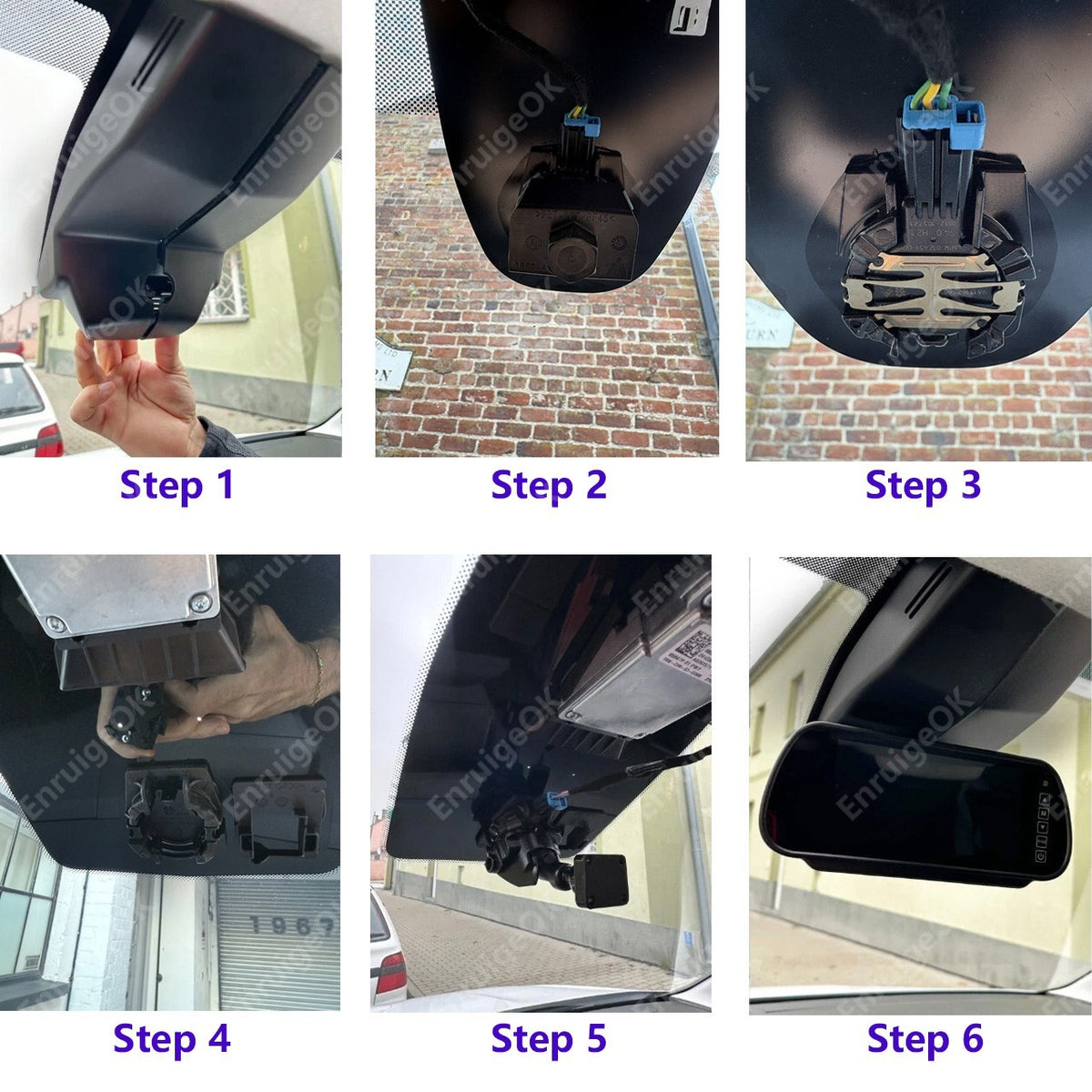 Windshield Rear View Mirror Bracket for Peugeot Partner Citroen dispatch Relay4