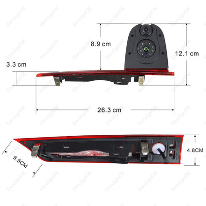 3rd Brake Light Backup Camera and Monitor Kit for Ford Transit Custom 2012-20156
