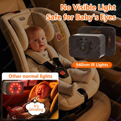 Baby Car Camera AHD 1080P Night Vision 3X Zoom USB Plug 7'' IPS Full View Screen4