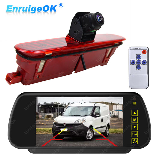 7" Monitor & Rear Brake Light Reversing Camera For Vauxhall Combo Fiat Doblo0