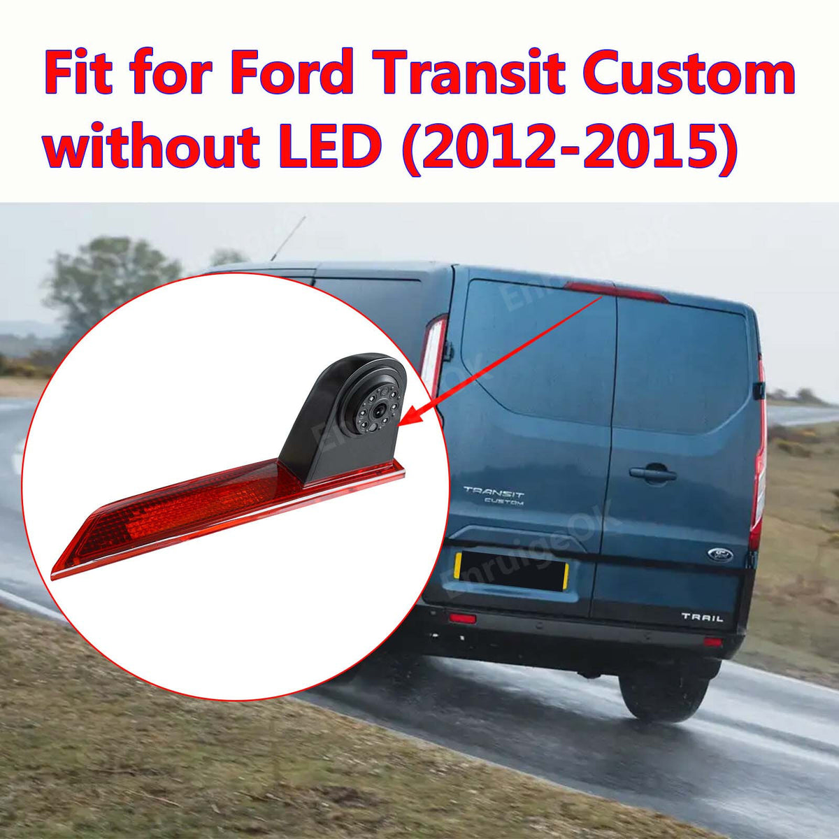 7'' Monitor Brake Light Reverse Camera for Ford Transit Custom Rear Barn Doors2