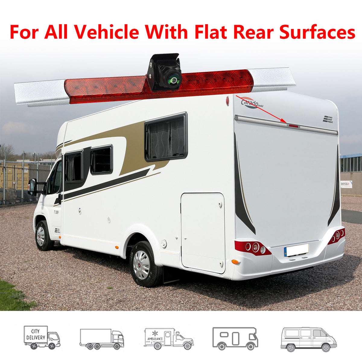 Wireless Universal Brake Light Reverse Camera Kit for Commercial Van3