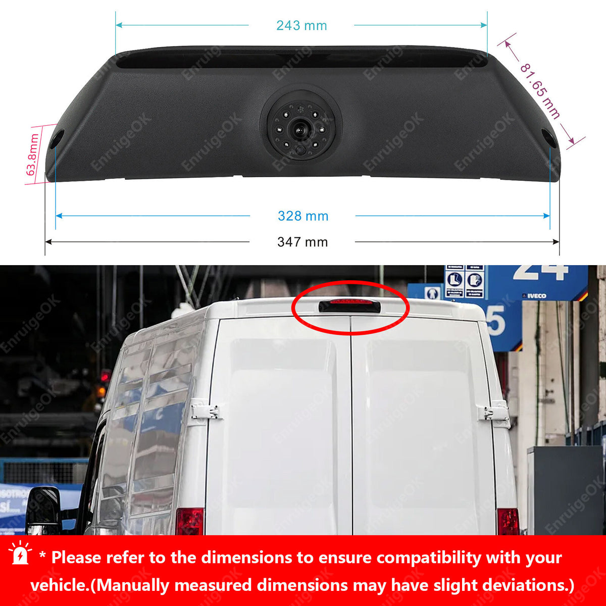 Brake Light Rear View Reversing Camera For Iveco Daily 4Gen (2011-2014)4