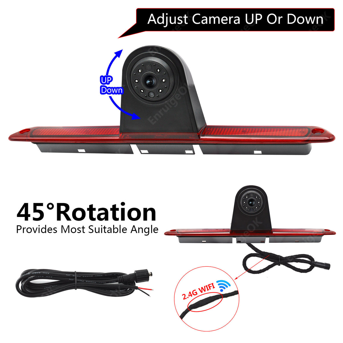 Wireless 5" Monitor & Brake Light Reversing Camera For Mercedes-Benz Sprinter/VW11